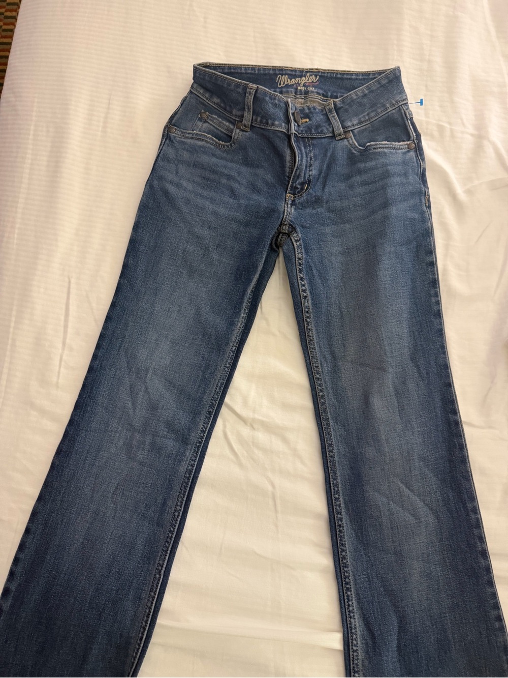 Wrangler Women's Blue Wide Leg Jeans - Medium Denim Wash